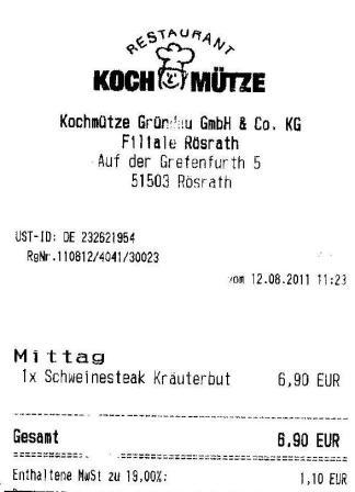 mtum Hffner Kochmtze Restaurant